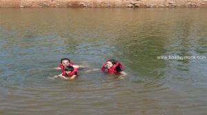 swimming in lake