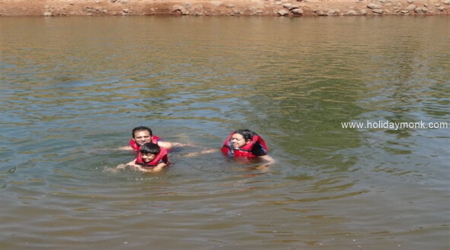 swimming in lake